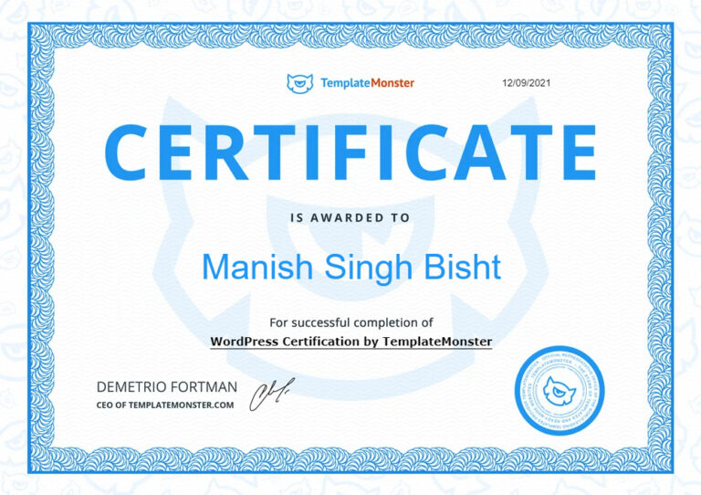 WordPress Certificate